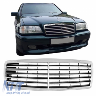Front Grille suitable for Mercedes-Benz C-Class W202 93-01 Avantgarde Chrome/Black 1pc