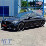 Front Grille suitable for Mercedes-Benz C-Class W205 14+ GT A Design Panamericana Look Glossy Black 1 Pc-image-6296035