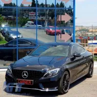 Front Grille suitable for Mercedes-Benz C-Class W205 14+ GT A Design Panamericana Look Glossy Black 1 Pc-image-6296036