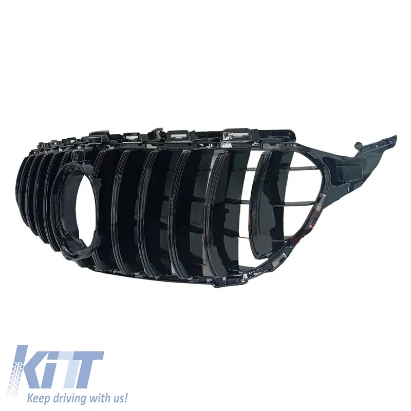 Front Grille suitable for Mercedes-Benz C-Class W205 Facelift 18-21 GT A Design Panamericana Look Black 1 Pc