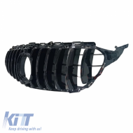 Front Grille suitable for Mercedes-Benz C-Class W205 Facelift 18-21 GT A Design Panamericana Look Black 1 Pc