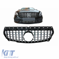 Front Grille suitable for Mercedes-Benz CLA-Class C117 / W117 13-19 GT A Design Panamericana Look Black/Chrome 1 Pc