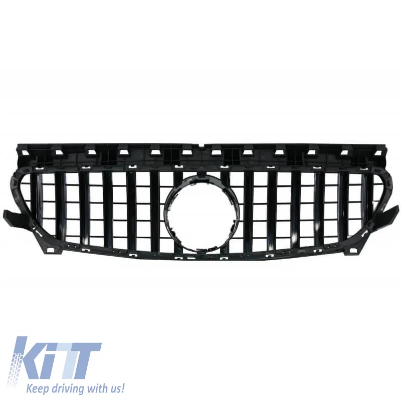 Front Grille suitable for Mercedes-Benz CLA-Class C117 / W117 13-19 GT A Design Panamericana Look Black/Chrome 1 Pc