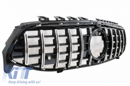 Front Grille suitable for Mercedes-Benz CLA-Class C118 / W118 19+ GT A Design Panamericana Look Black / Chrome 1 Pc