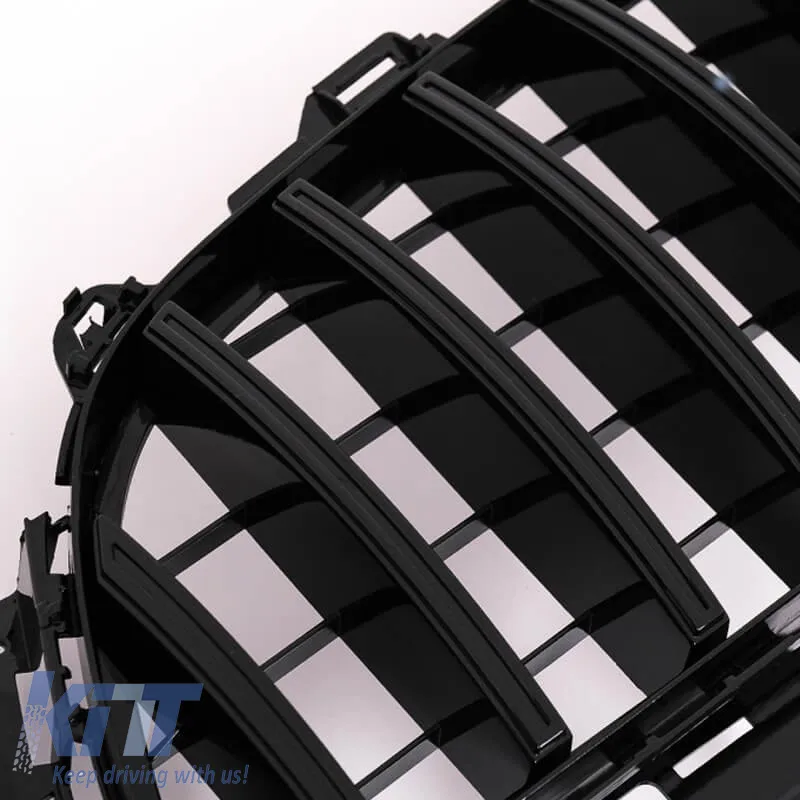 Front Grille suitable for Mercedes-Benz E-Class W213 16-19 GT A Design Panamericana Look Black 1pc
