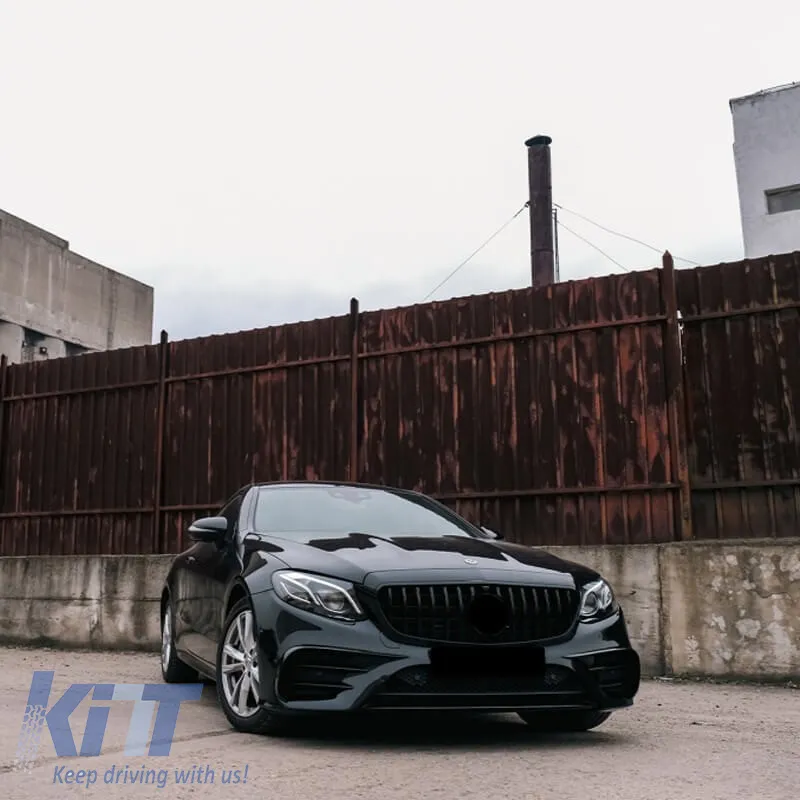 Front Grille suitable for Mercedes-Benz E-Class W213 16-19 GT A Design Panamericana Look Black 1pc