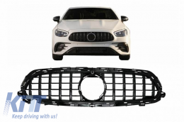 Front Grille suitable for Mercedes-Benz E-Class Facelift W213 S213 C238 A238 A Design Line GT A Design Panamericana Look Black 1pc