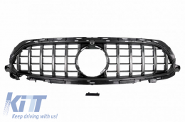 Front Grille suitable for Mercedes-Benz E-Class Facelift W213 S213 C238 A238 A Design Line GT A Design Panamericana Look Black / Chrome 1pc