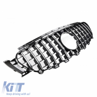 Front Grille suitable for Mercedes-Benz E-Class W213 16-19 GT A Design Panamericana Look Black/Chrome 1pc