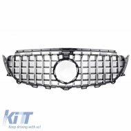 Front Grille suitable for Mercedes-Benz E-Class W213 16-19 GT A Design Panamericana Look Black/Chrome 1pc