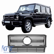 Front Grille suitable for Mercedes-Benz G-Class W461 W463 90-15 A Design G55/G65 Look Black/Chrome 1pc