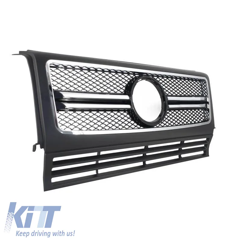 Front Grille suitable for Mercedes-Benz G-Class W461 W463 90-15 A Design G55/G65 Look Black/Chrome 1pc