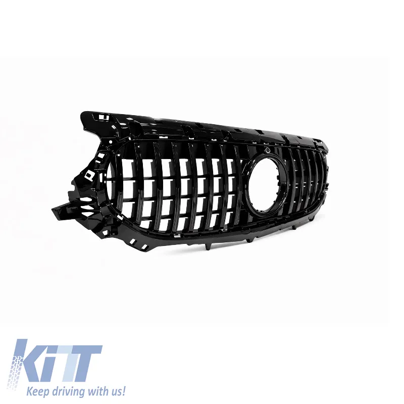 Front Grille suitable for Mercedes-Benz GLA H247 Facelift 24+ Panamericana Look Glossy Black 1 Pc