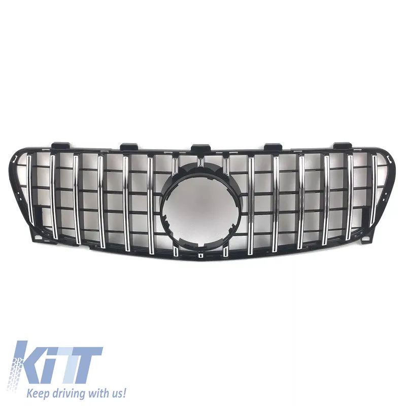 Front Grille suitable for Mercedes-Benz GLA X156 Facelift 17-21 Panamericana Look Black/Chrome 1 Pc