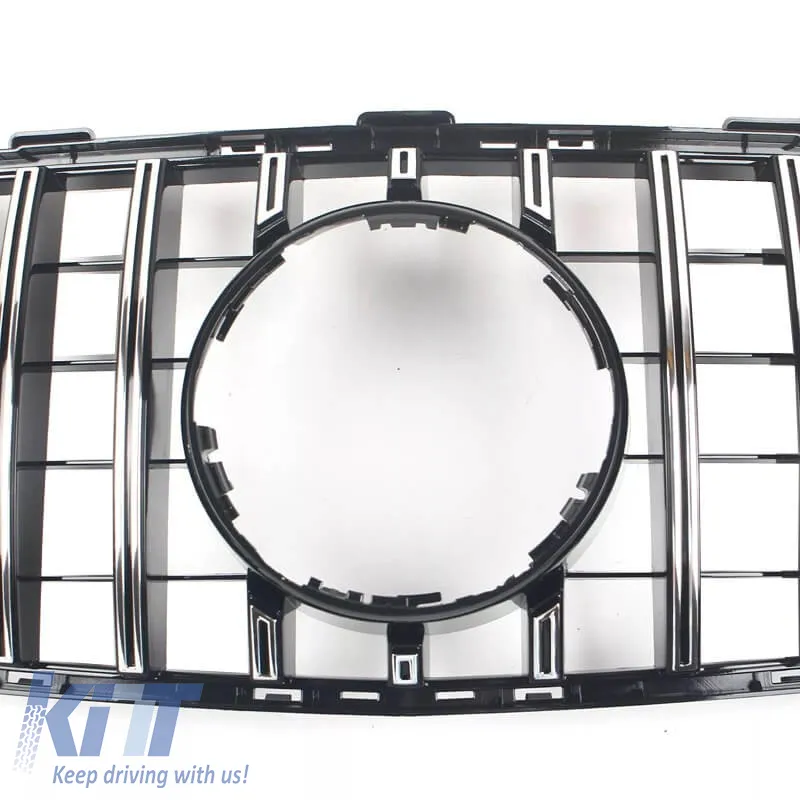 Front Grille suitable for Mercedes-Benz GLA X156 Facelift 17-21 Panamericana Look Black/Chrome 1 Pc