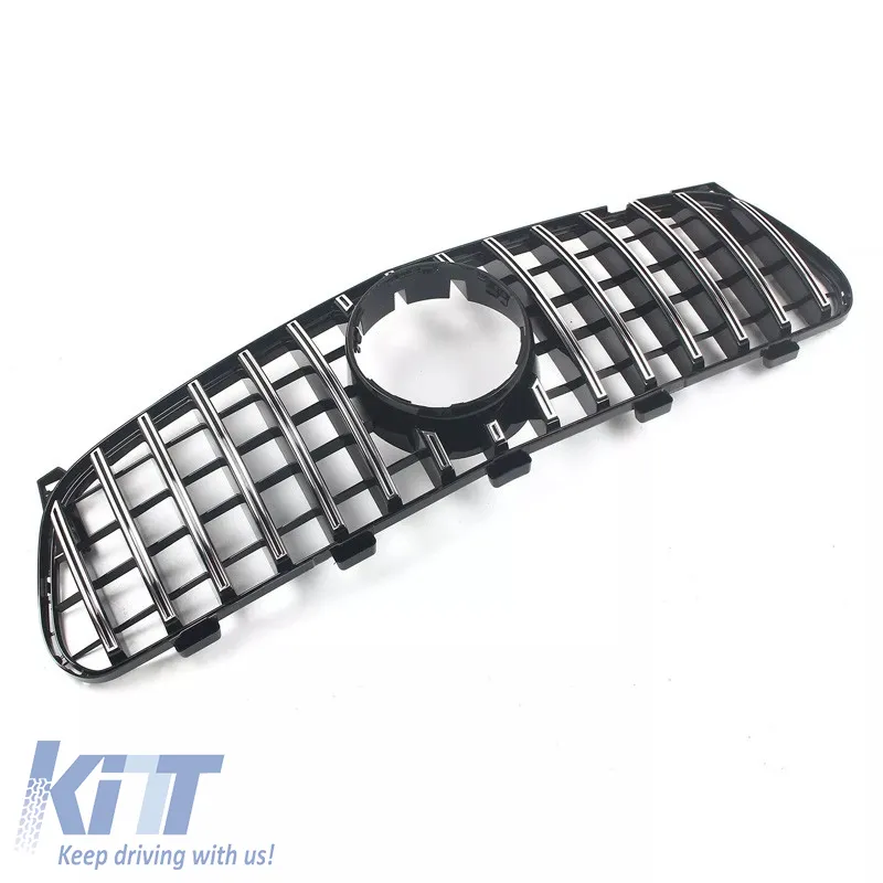 Front Grille suitable for Mercedes-Benz GLA X156 Facelift 17-21 Panamericana Look Black/Chrome 1 Pc