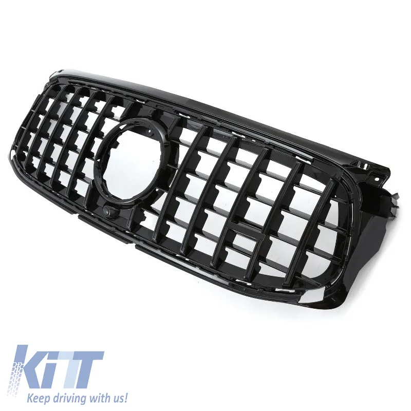 Front Grille suitable for Mercedes-Benz GLB X247 19-23 A Design Line Panamericana Look Glossy Black/Night Package