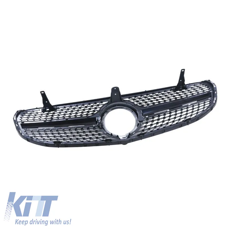 Front Grille suitable for Mercedes-Benz GLC-Class X253 19+ Facelift Diamond Look Silver/Chrome