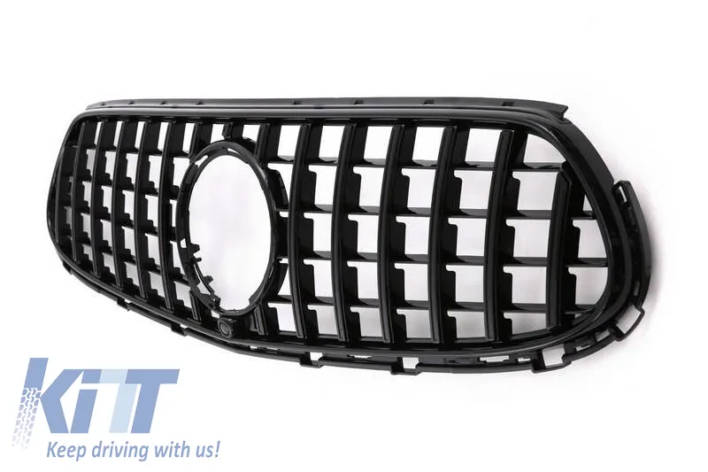 Front Grille suitable for Mercedes-Benz GLC-Class X254 SUV & C254 Coupe A Design Line 22+ GTR Panamericana Design Gloss Black - Night Package