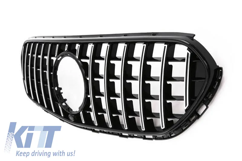 Front Grille suitable for Mercedes-Benz GLC-Class X254 SUV & C254 Coupe 22+ GTR Panamericana Design Black/Chrome