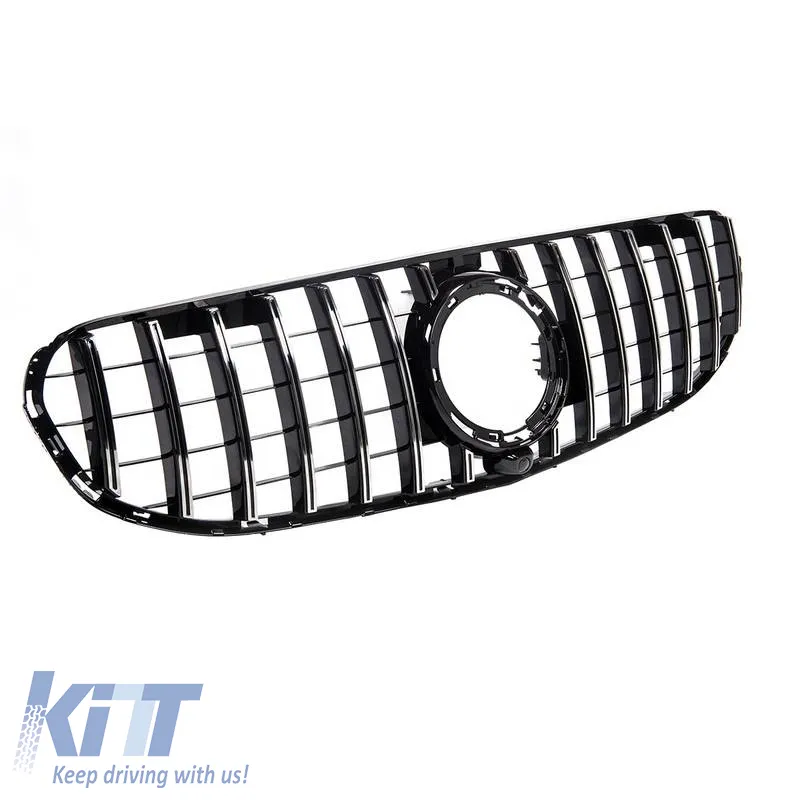 Front Grille suitable for Mercedes-Benz GLC-Class X253 19+ Facelift Standard Bumper GTR Panamericana Design Black/Chrome