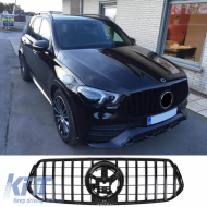 Front Grille suitable for Mercedes-Benz GLE-Class W167/C167/V167 19+ GT A Design Panamericana Look Black 1pc