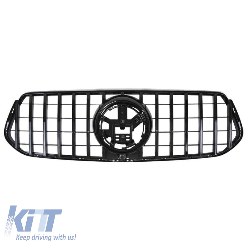 Front Grille suitable for Mercedes-Benz GLE-Class W167/C167/V167 19+ GT A Design Panamericana Look Black 1pc
