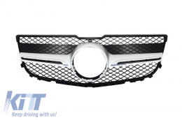 Front Grille suitable for MERCEDES Benz GLK-Class X204 (2013-2015) Silver Design - FGMBX204AS