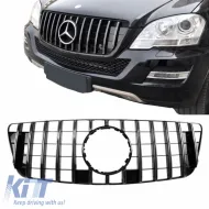 Front Grille suitable for Mercedes-Benz ML-Class W164 08-11 GT A Design Panamericana Look Black/Chrome 1 Pc-image-6295972