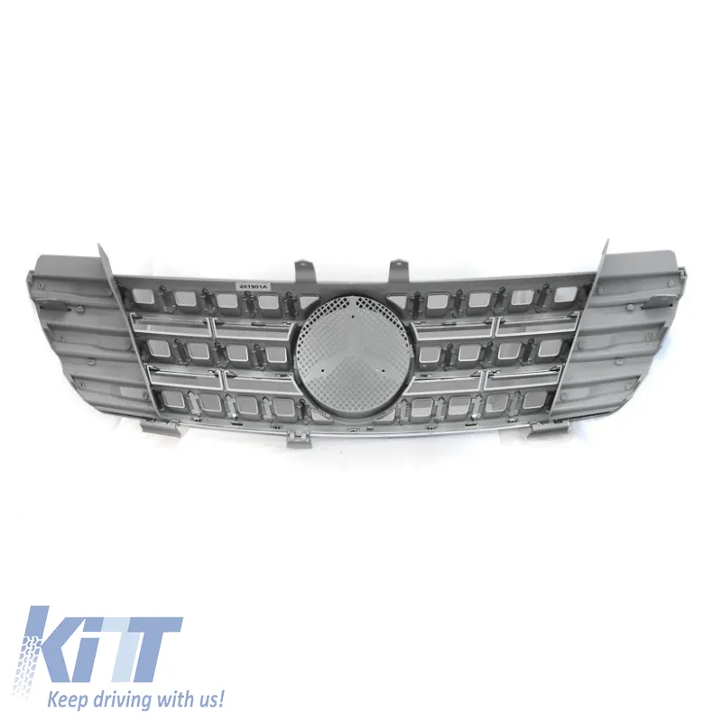 Front Grille suitable for Mercedes-Benz ML-Class W164 05-08 A Design Look Silver/Chrome 1 Pc