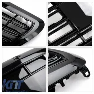 Front Grille suitable for Mercedes-Benz S-Class W222 13-20 A Design Look Night Edition Gloss Black 1 Pc-image-6323987