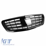 Front Grille suitable for Mercedes-Benz S-Class W222 13-20 A Design Look Night Edition Gloss Black 1 Pc-image-6323989