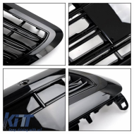 Front Grille suitable for Mercedes-Benz S-Class W222 13-20 A Design Look Night Edition Gloss Black 1 Pc