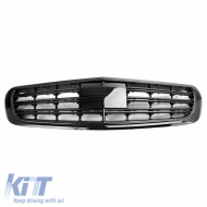 Front Grille suitable for Mercedes-Benz S-Class W222 13-20 A Design Look Night Edition Gloss Black 1 Pc
