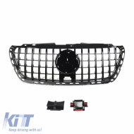 Front Grille suitable for Mercedes-Benz Sprinter W907 18-26 GT A Design Panamericana Look Black 1 Pc