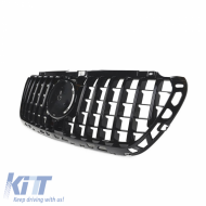 Front Grille suitable for Mercedes-Benz Sprinter W907 18-26 GT A Design Panamericana Look Black 1 Pc