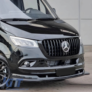 Front Grille suitable for Mercedes-Benz Sprinter W907 18-26 GT A Design Panamericana Look Black 1 Pc
