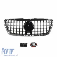 Front Grille suitable for Mercedes-Benz Sprinter W907 18-26 GT A Design Panamericana Look Black 1 Pc-image-6324754