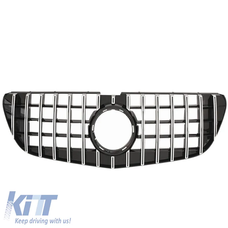 Front Grille suitable for Mercedes-Benz Vito W447 Facelift 19-23 GT A Design Panamericana Look Black/Chrome 1 Pc