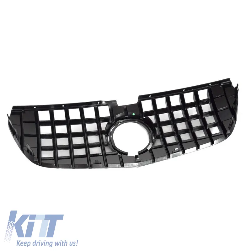 Front Grille suitable for Mercedes-Benz Vito W447 Facelift 19-23 GT A Design Panamericana Look Black/Chrome 1 Pc