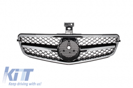 Front Grille suitable for MERCEDES C-Class W204 S204 Limousine Station Wagon (2007-2014) Sport Black Glossy & Chrome