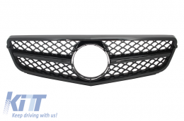 Front Grille suitable for Mercedes C-Class W204 S204 Limousine Station Wagon (2007-2014) Sport Piano Black