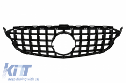 Front Grille suitable for MERCEDES C-Class W205 S205 C205 S205 (2014-2018) GT-R Panamericana Design Black Without Camera - FGMBW205GTRWOCB