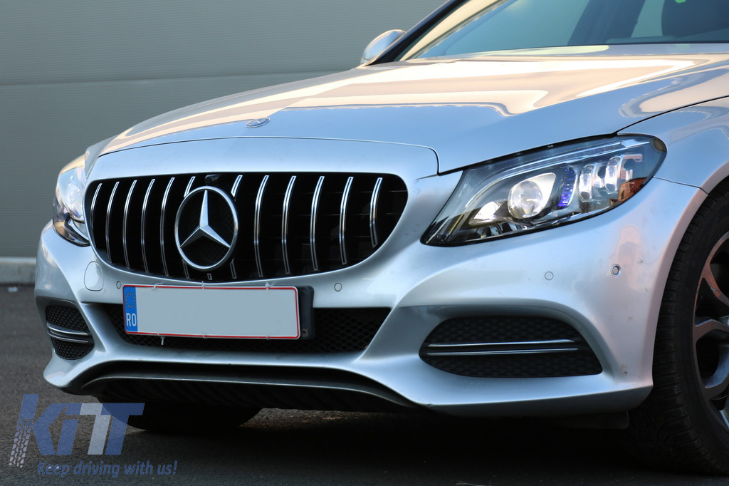 Front Grille Suitable For Mercedes C Class W5 S5 C5 S5 14 18 Gt R Panamericana Design Black Chrome With Without 360 Camera Carpartstuning Com Front Grille Suitable For Mercedes C Class W5 S5 C5 S5 14 18 Gt R Panamericana Design Black Chrome With Without 360 Camera Carpartstuning Com