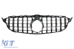 Front Grille suitable for Mercedes C-Class W205 Sedan S205 T-Modell A205 Cabriolet C205 Coupe Facelift (03.2018-2020) Black - FGMBW205FGTRB