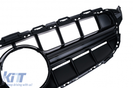 Front Grille suitable for Mercedes C-Class W205 S205 C205 A205 (2014-2018) without Camera Black-image-6165333