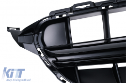 Front Grille suitable for Mercedes C-Class W205 S205 C205 A205 (2014-2018) without Camera Black-image-6165334
