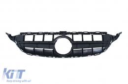 Front Grille suitable for Mercedes C-Class W205 S205 C205 A205 (2014-2018) without Camera Black-image-6165335
