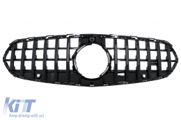Front Grille suitable for Mercedes C-Class W206 Sedan S206 T-Modell (2021-Up) GT-R Panamericana Design Black