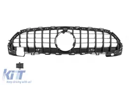 image-30-Front Grille suitable for Mercedes C-Class W206 Sedan S206 T-Modell (2021-Up) GT-R Panamericana Design Black